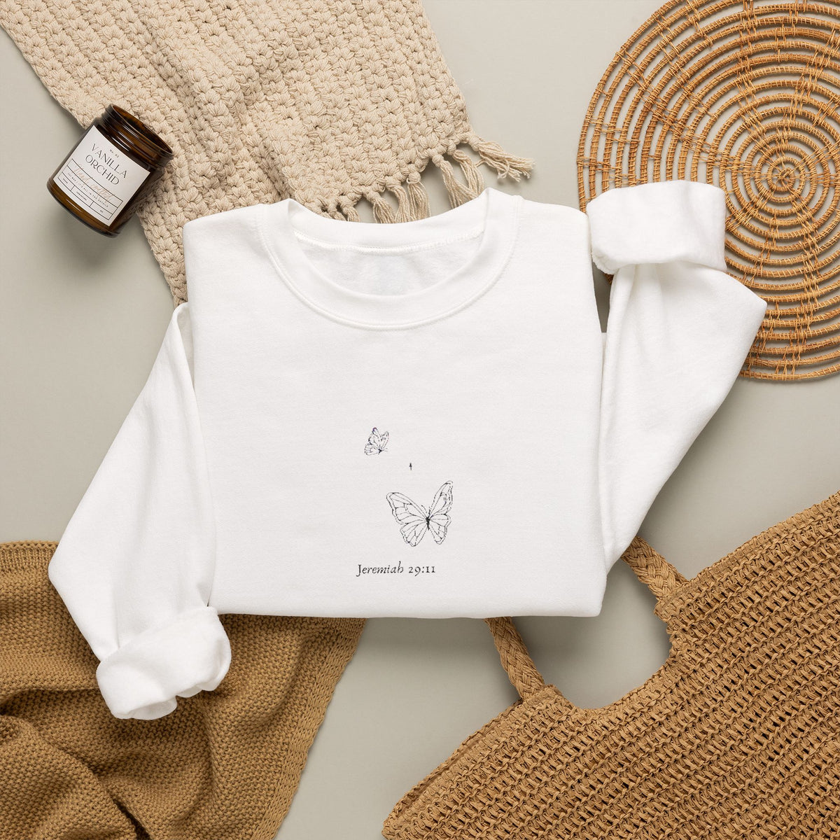 Bible Verse Embroidered Crewneck