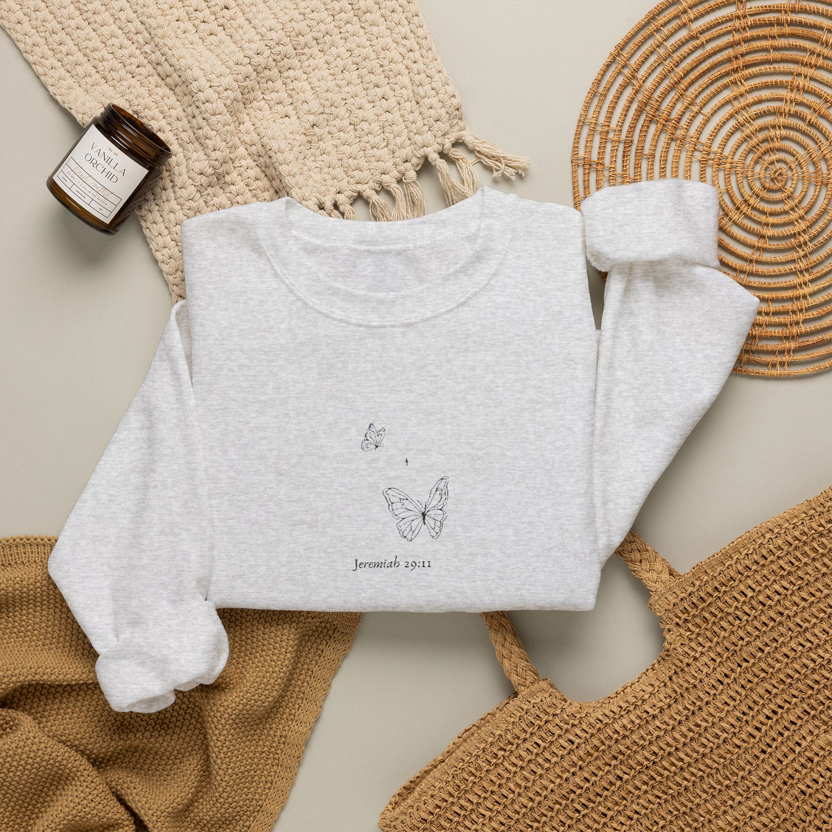 Bible Verse Embroidered Crewneck