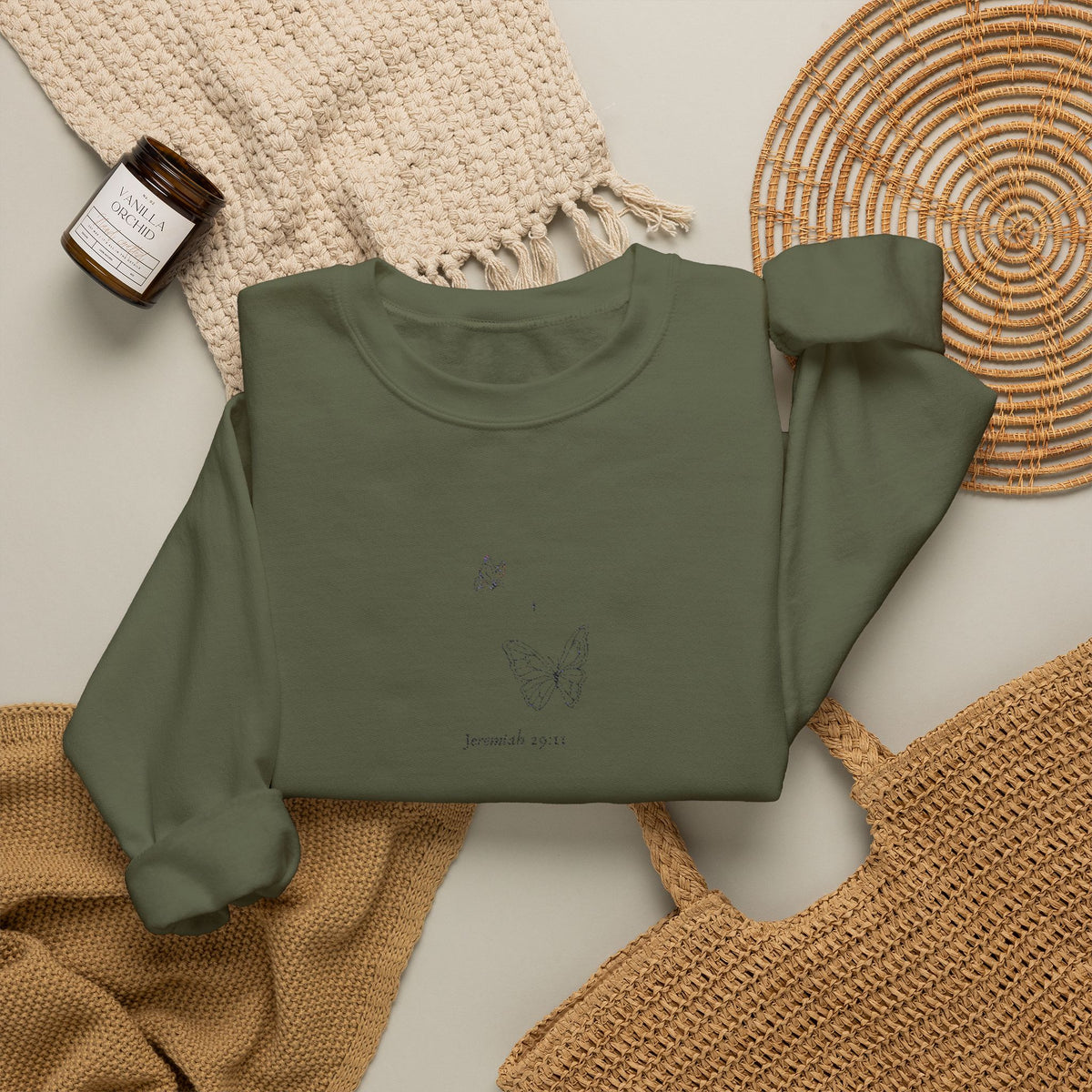 Bible Verse Embroidered Crewneck